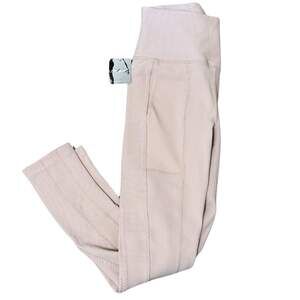 NWT Women's FREE PEOPLE FP MOVEMENT Solid Crop Ribbed Legging - Rose - XS